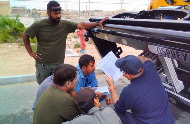 Entrenamiento de águila pescadora en Qatar